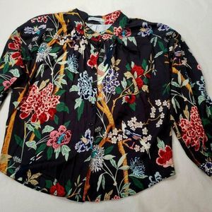 Misslook Women's 3/4 Sleeve Multicolor Collared Button-Up Blouse Size Large